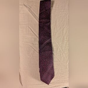 Versace Navy and Red Letter Patterned Men's Tie